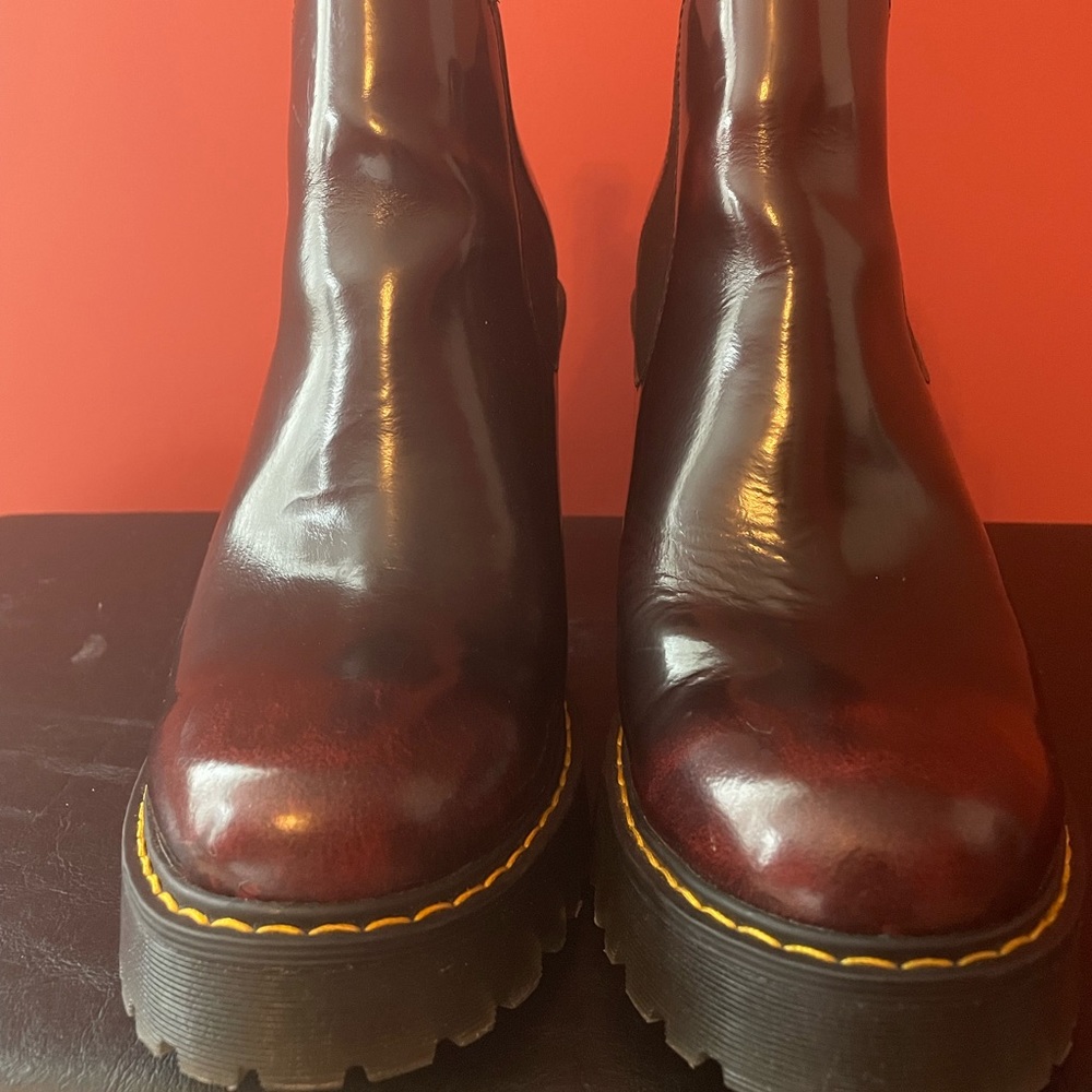 Doc martens HURSTON WOMEN'S  HEELED CHELSEA BOOTS cherry